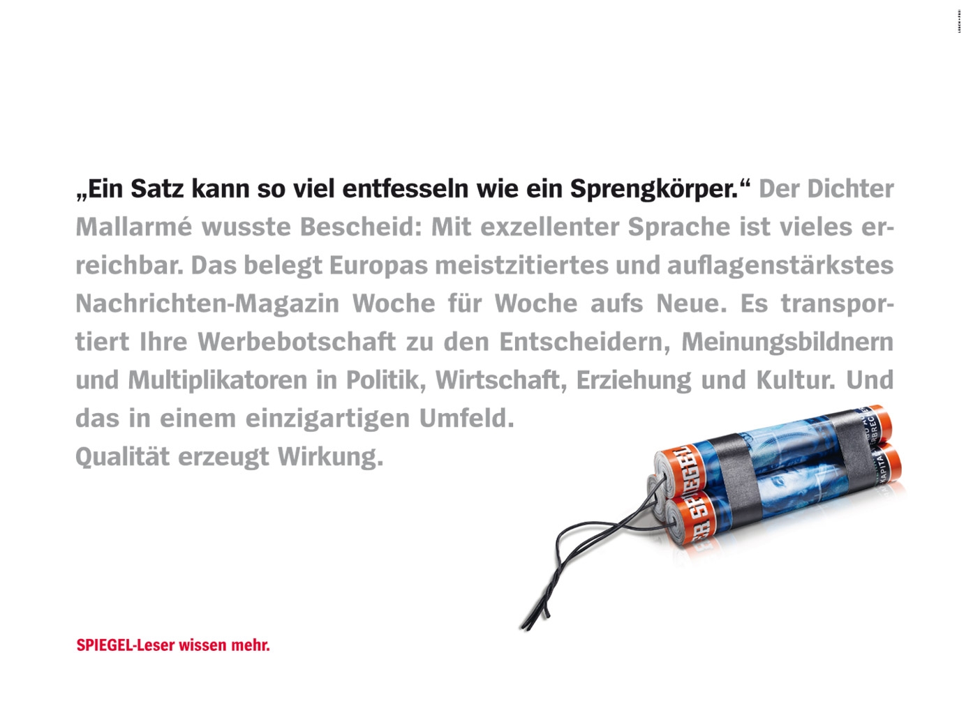 Spiegel Kampagne Anzeige